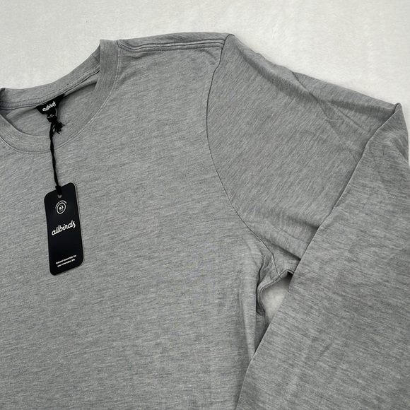 NWT‎ Allbirds S, XL Gray LS Merino Wool, Tencel, Athletic Shirt - Picture 2 of 15